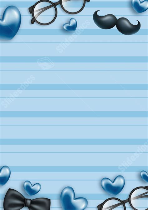 Father S Day Card Page Border And Printable Background in Word - Slidesdocs