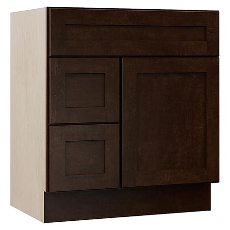 VILLA BATH by RSI Sanabelle 30-in Java Bathroom Vanity Base Cabinet ...