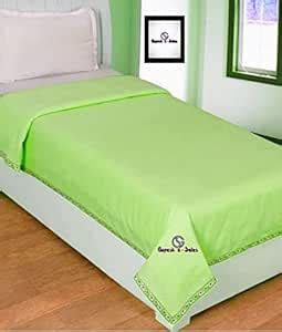 Gopesh e-Sales® 100% Fine Cotton Single Bed Top Sheet for Sleeping in ...