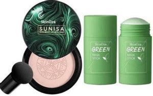 HASLEE GREEN TEA MASK STICK WITH FOUNDATION AIR-PERMEABLE NATURAL ...