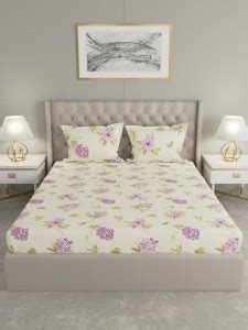 Raymond Home Cotton Double Flat 104 TC Floral Bedsheet - Buy Raymond ...