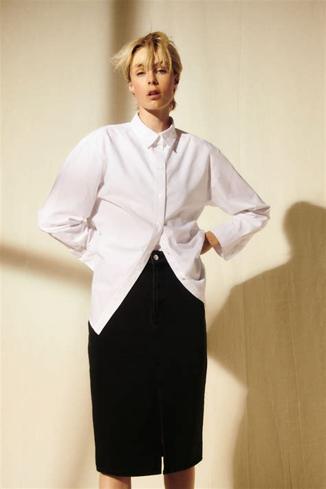 - Knee-Length Denim Skirt - Black - Ladies | H&M CA