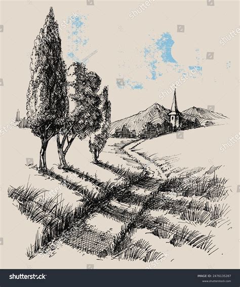 How To Draw A Country Landscape