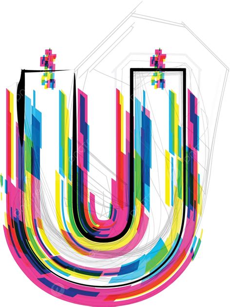 Colorful Letter U