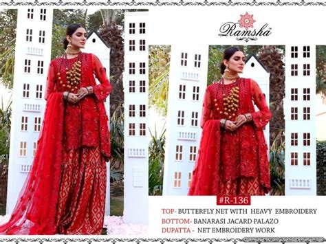 Ramsha R 135 And 136 Designer Heavy Salwar Suits Collection