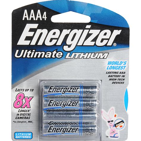 Energizer Ultimate Lithium AAA Batteries 57-EUL3A4D B&H Photo