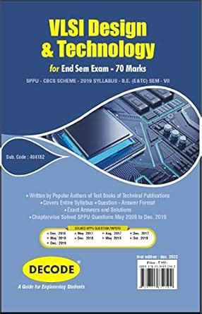 Amazon.in: Buy VLSI Design and Technology for SPPU 19 Course (BE - SEM ...