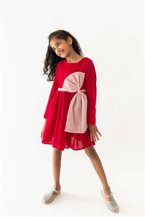 Pink Glitter bow dress – A Little Fable