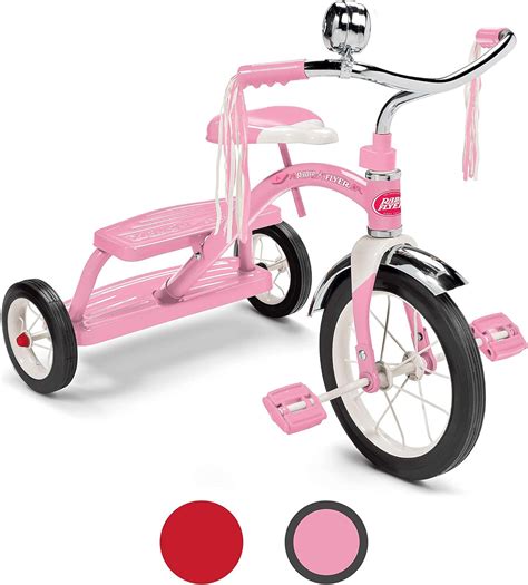Radio Flyer Classic pink Dual Deck Tricycle Ride On, 31.5L x 24.5W x 21 ...