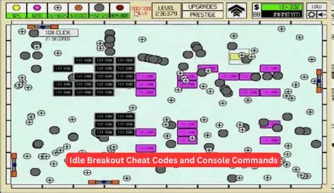 Idle Breakout Cheat Codes and Console Commands