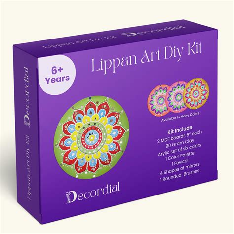 Decordial Lippan DIY Art Kit Adults Materials Kit With Round MDF DIY ...