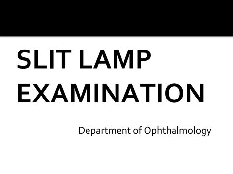 Image result for Slit Lamp Exam Tutorial