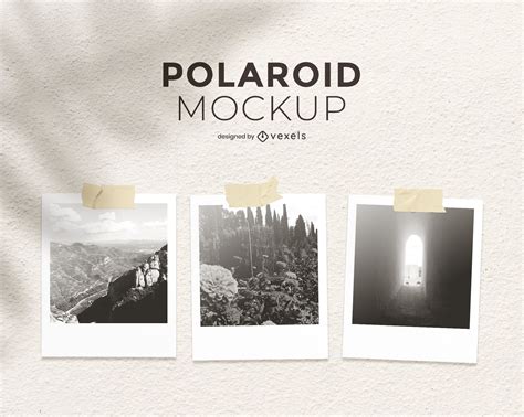 Mockups PSD de polaroid editables para descargar