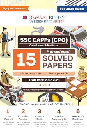 Oswaal SSC CAPF's - CPO & Delhi Polic Sub-Inspector (SI) Paper-1 | 15 ...