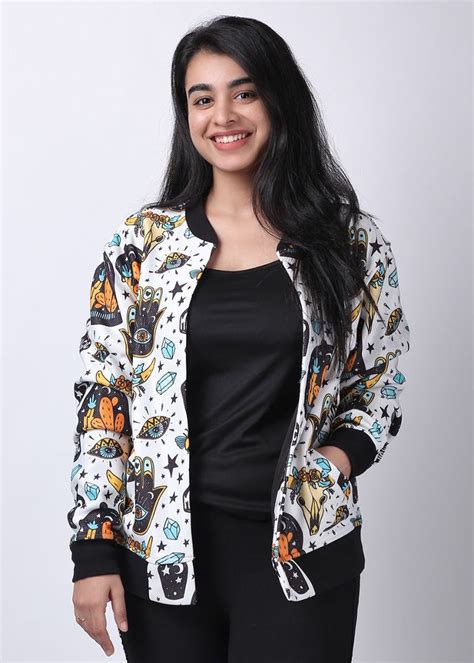 Get Multi Printed White Front Open Jacket at ₹ 2040 | LBB Shop