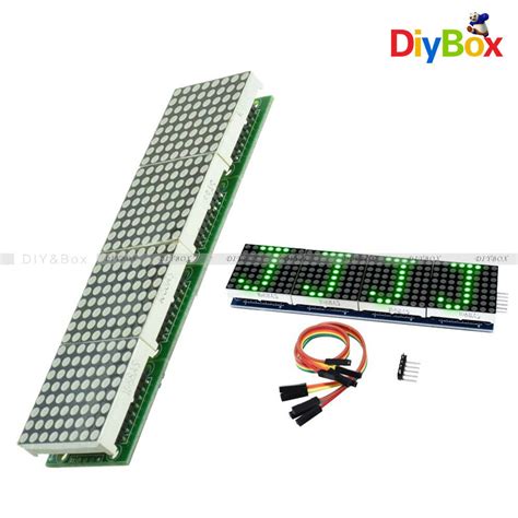MAX7219 Green LED 4 in 1 Display Dot led Matrix MCU Control Module for
