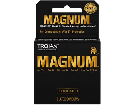 Trojan Magnum Lubed Size 3 Ct Trojan Magnum Large Sized Lubricated ...