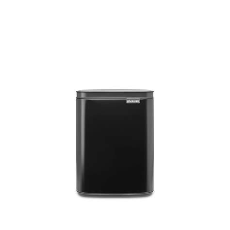 Brabantia Bo Waste Bin 7L – Compact Matte Black Dustbin with Soft-Close ...