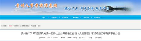 2023年贵州省公务员考试成绩已公布[附查分入口]