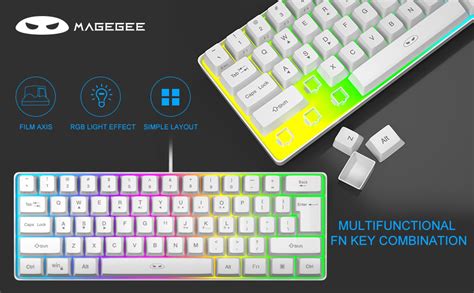 Amazon.in: Buy MageGee Mini 60% Gaming Keyboard,Upgrade RGB Backlit 61 ...