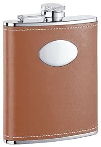 Buy Visol"Hound" Leather Stainless Steel Hip Flask, 6-Ounce, Brown ...