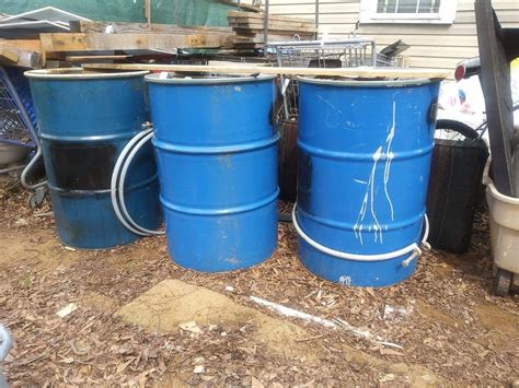 Used 55 Gallon Metal Drums