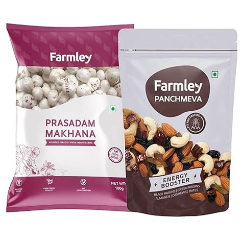 Farmley Prasadam Makhana, 100% Natural & Crunchy (200 g) Farmley ...