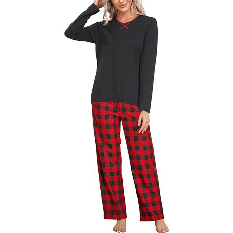 Just Love Women Buffalo Plaid Pajama Pants Sleepwear (Pink Plaid, 3X ...