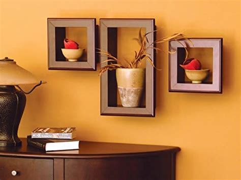 Home Sparkle Set of 2 Corner Wall Shelves Engineered Wood (Black ...