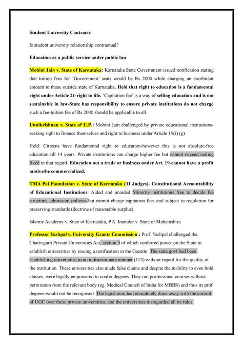 Student University Contracts - State of Karnataka: Karnataka State ...