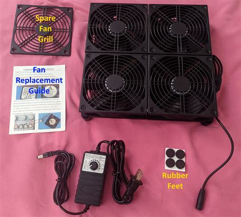 GDSTIME Rounter TV Box Cooling Fan with Speed Control, 182CFM Big ...