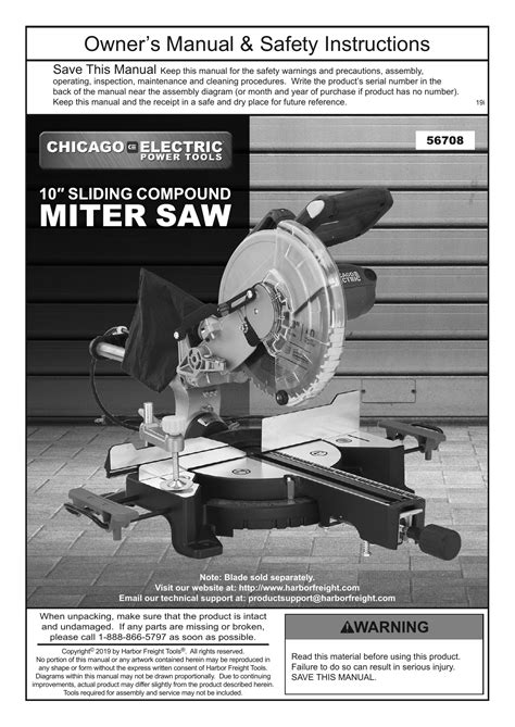 Chicago Electric 12 Miter Saw Parts List - Frameimage.org