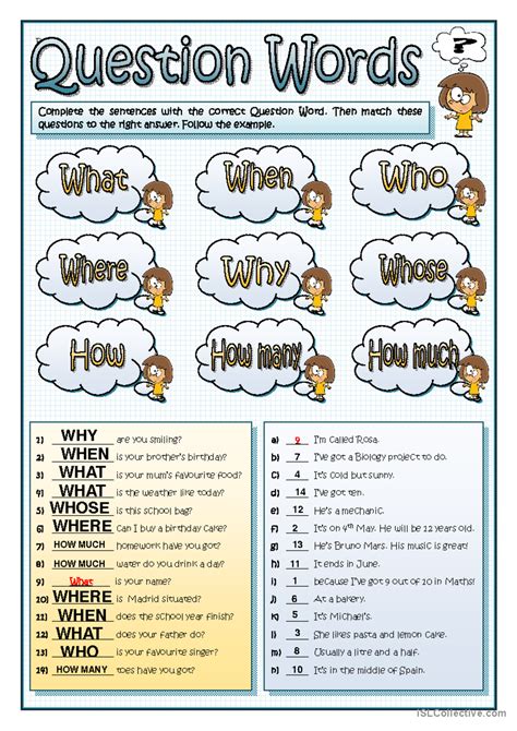 Question Words Exercise 的图像结果