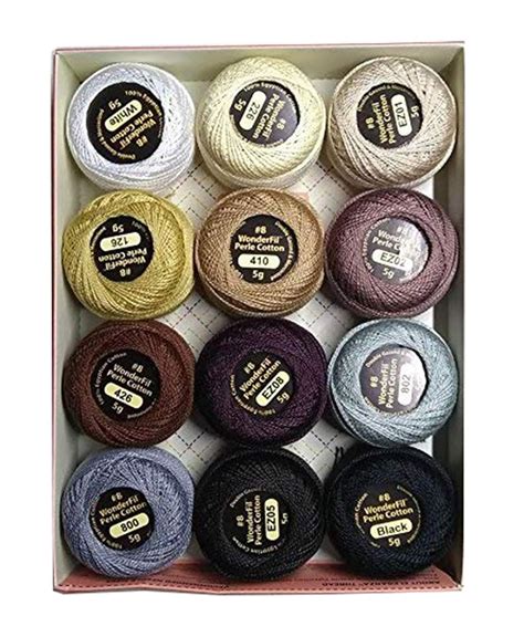 Wonderfil Eleganza #8 Perle Cotton Embroidery Thread Sampler Collection ...