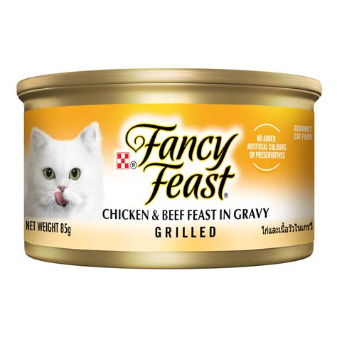 Purina Fancy Feast Grilled Chicken & Beef Feast In Gravy Cat Food 85 g ...