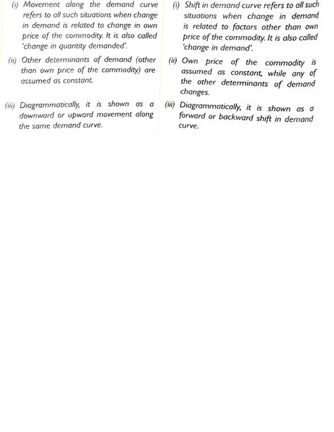 Movement and shift in demand - (i) Movement along the demand curve ...