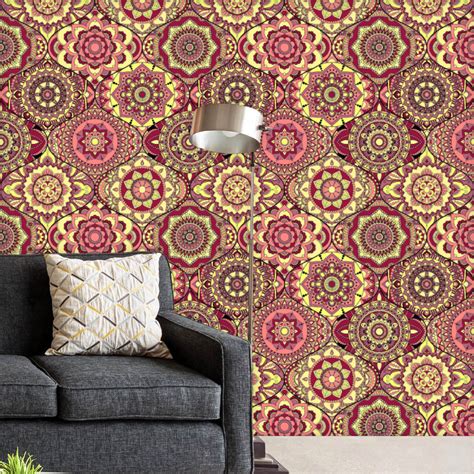 Vintage Arabic Indian Motifs D5 Wallpaper Roll – ArtzFolio.com