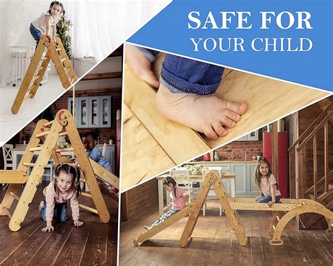 Buy Goodevas 3-in-1 Set, Foldable Triangle Climber + Kids Slide Board ...