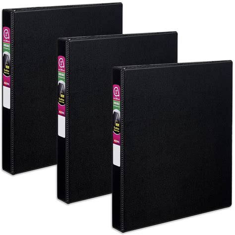 Avery Durable 3 Ring Binder, 1 Inch Slant Rings, 3 Black Binders (27250 ...