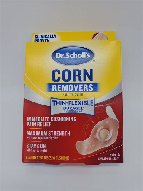 Dr Scholl's Duragel Medicated CORN REMOVER Pads for toes - 6 Cushions ...