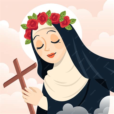 Santa Rosa de Lima 그림 | 프리미엄 벡터