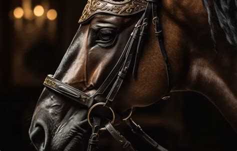 Download wallpaper face, horse, horse, bridle, section ai art in ...