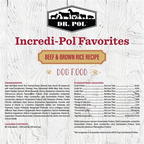 Dr. Pol Incredi-Pol Favorites Beef and Brown Rice Recipe Dog Food - 6lb ...