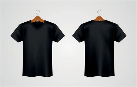 Realistic T-Shirt Black V-Neck Mock Up 12960459 Vector Art at Vecteezy