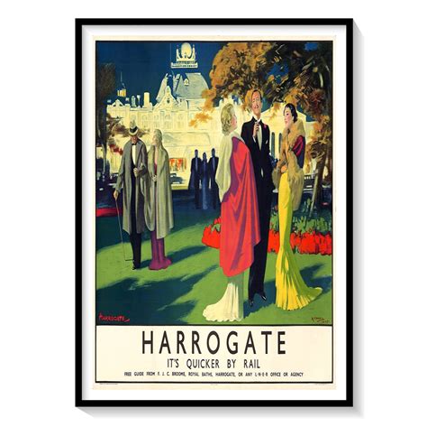 Buy Harrogate Its Quicker by Rail Travel Poster Art & Prints Online ...