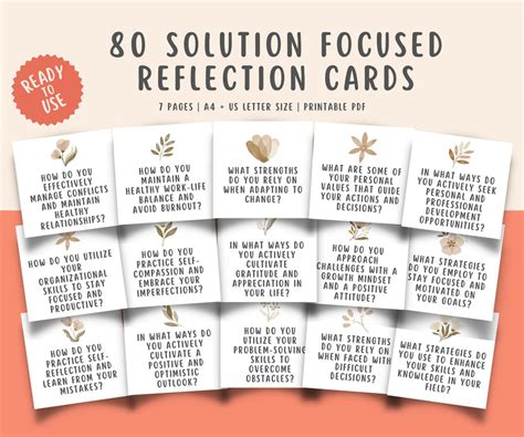 80 Solution Focused Therapy Reflection Flash Cards – MindSpace