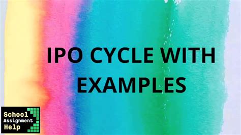 Image result for IPO Cycle Examples