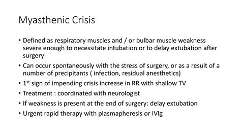 Myasthenia gravis and anaesthesia | PPTX