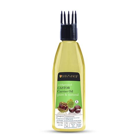 Buy Soulflower Castor Hair Oil | Cold pressed, Hair Growth, Skin ...