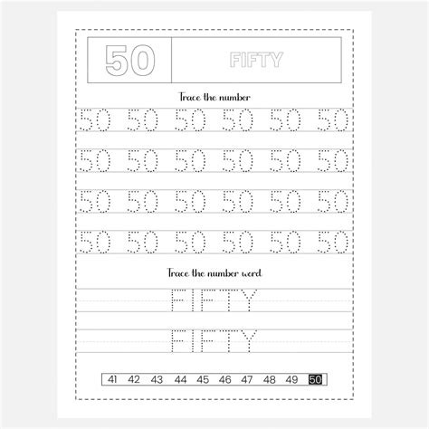 Numbers and number words tracing worksheet for kids and preschool ...
